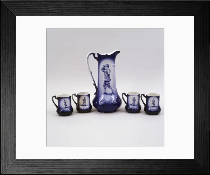Framed Print : Set of beer mugs, c1900