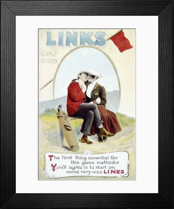 Framed Print : The Links postcard, 1905 Framed Print : The Links postcard, 1905