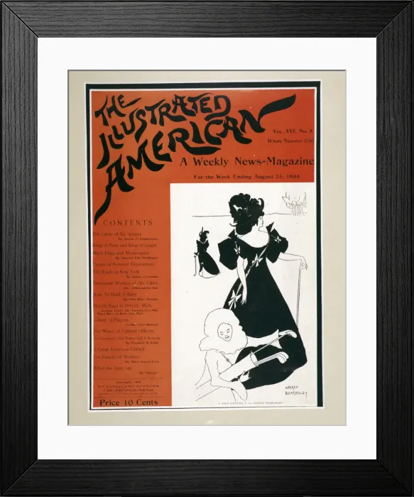 Framed Print : Cover of The Illustrated American, 1894. Artist: Aubrey Beardsley Framed Print : Cover of The Illustrated American, 1894. Artist: Aubrey Beardsley