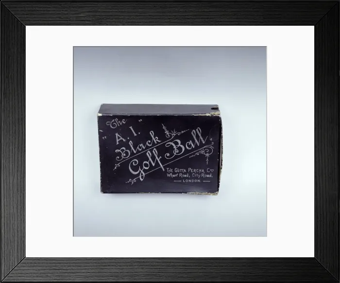 Framed Print : A1 Black Golf Ball, 1894. Artist: Gutta Percha Co Framed Print : A1 Black Golf Ball, 1894. Artist: Gutta Percha Co