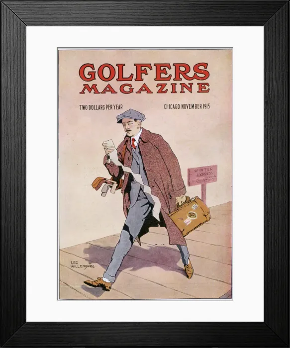 Framed Print : Cover of Golfers Magazine, Chicago, November 1915 Framed Print : Cover of Golfers Magazine, Chicago, November 1915