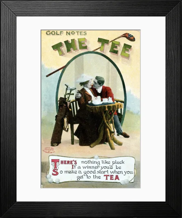 Framed Print : The Tee, postcard, c1905 Framed Print : The Tee, postcard, c1905