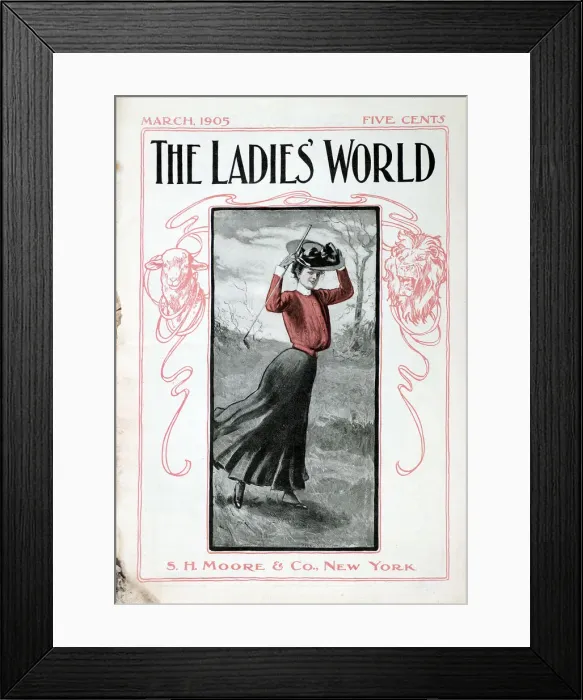 Framed Print : Cover of The Ladies World magazine, American, March 1905 Framed Print : Cover of The Ladies World magazine, American, March 1905