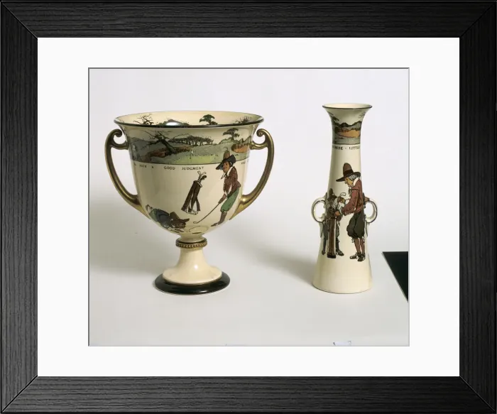 Framed Print : Royal Doulton Series Ware vases, c1915 Framed Print : Royal Doulton Series Ware vases, c1915