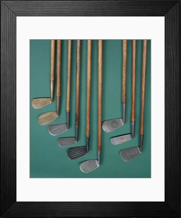 Framed Print : Golf club faces, c1920s Framed Print : Golf club faces, c1920s
