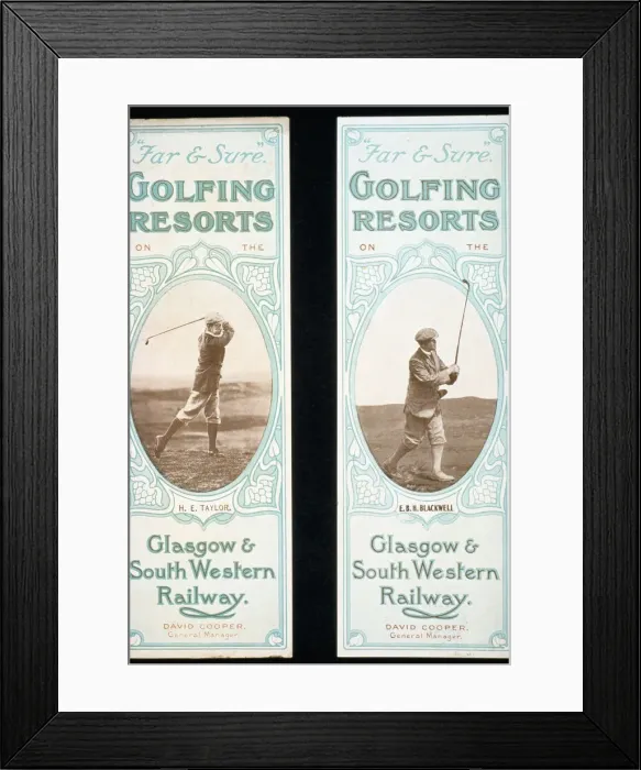 Framed Print : Bookmarks issued by the Glasgow & South Western Railway, c1900 Framed Print : Bookmarks issued by the Glasgow & South Western Railway, c1900