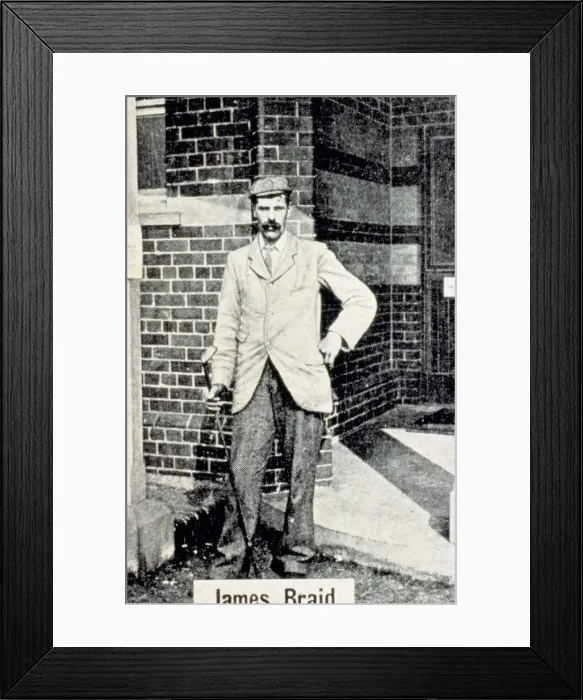 Framed Print : James Braid (1870-1950), from a cigarette card, Scottish, c1903 Framed Print : James Braid (1870-1950), from a cigarette card, Scottish, c1903