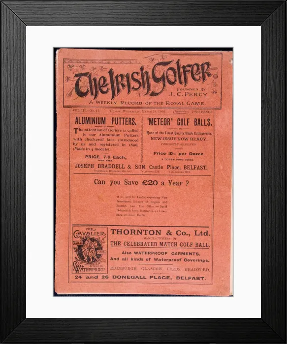 Framed Print : Cover of The Irish Golfer, March 19, 1902 Framed Print : Cover of The Irish Golfer, March 19, 1902