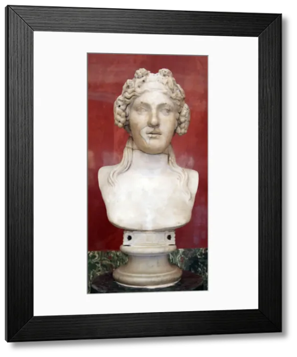 Framed Print : Portrait bust of Dionysus, God of Wine and patron of wine making Framed Print : Portrait bust of Dionysus, God of Wine and patron of wine making