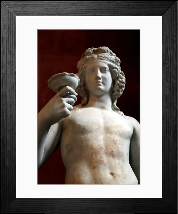 Framed Print : Statue of Dionysus, God of Wine and patron of wine making Framed Print : Statue of Dionysus, God of Wine and patron of wine making