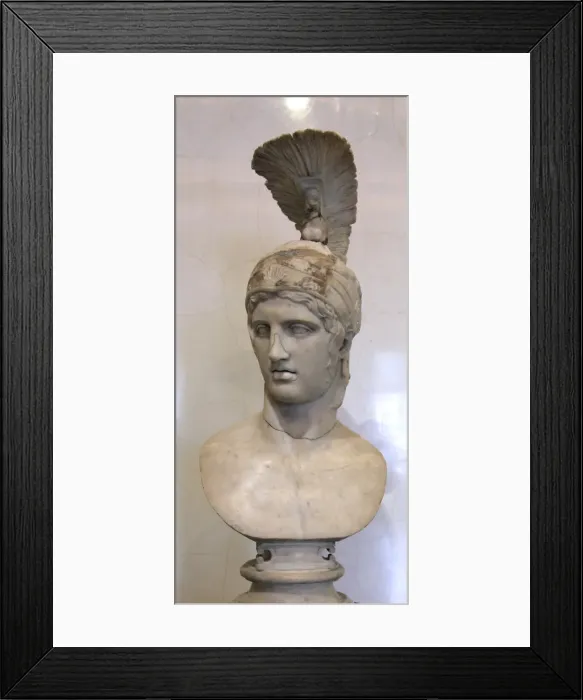 Framed Print : Head of Ares, God of War, early 2nd century Framed Print : Head of Ares, God of War, early 2nd century