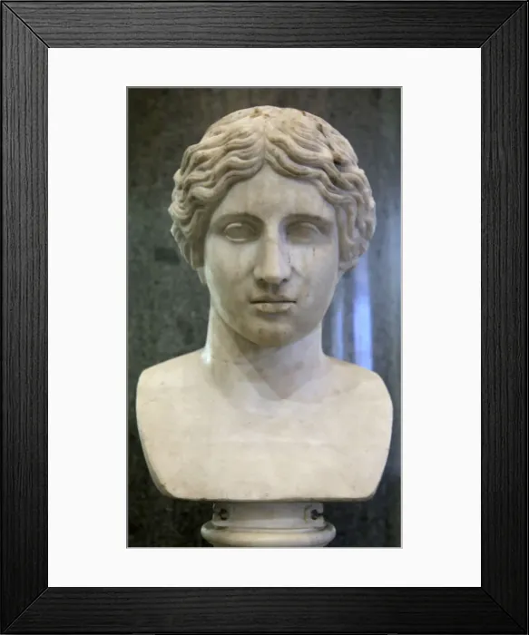 Framed Print : Head of an Amazon, early 1st century Framed Print : Head of an Amazon, early 1st century