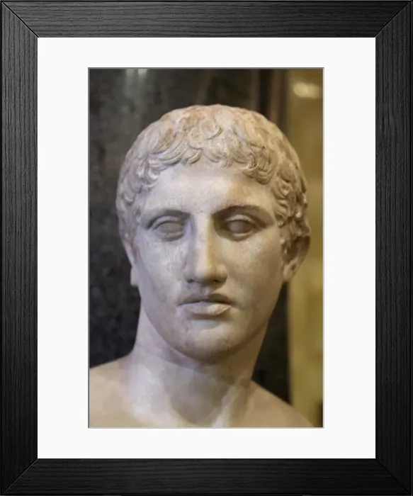Framed Print : Head of an athlete, early 1st century Framed Print : Head of an athlete, early 1st century