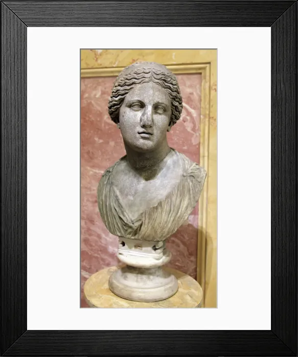 Framed Print : Head of Aphrodite, Goddess of Beauty and Love, 2nd century Framed Print : Head of Aphrodite, Goddess of Beauty and Love, 2nd century