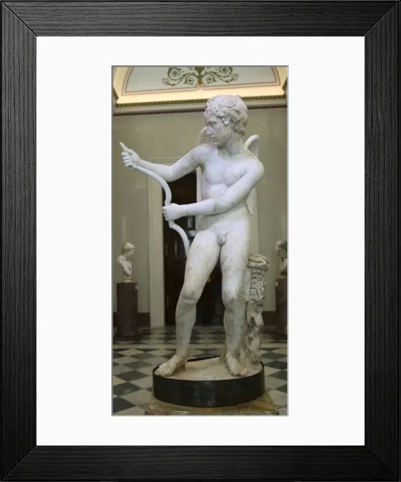 Framed Print : Statue of Eros drawing his bow, 2nd century Framed Print : Statue of Eros drawing his bow, 2nd century