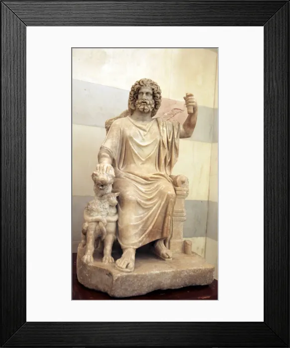 Framed Print : Statue of Serapis, Greco- Egyptian God of the Underworld Framed Print : Statue of Serapis, Greco- Egyptian God of the Underworld