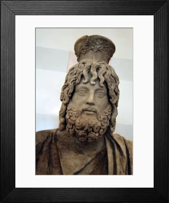 Framed Print : Statue of Serapis, Greco- Egyptian God of the Underworld Framed Print : Statue of Serapis, Greco- Egyptian God of the Underworld