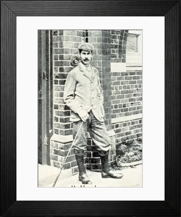 Framed Print : Harry Vardon (1870-1937), British golfer, cigarette card, c1903 Framed Print : Harry Vardon (1870-1937), British golfer, cigarette card, c1903