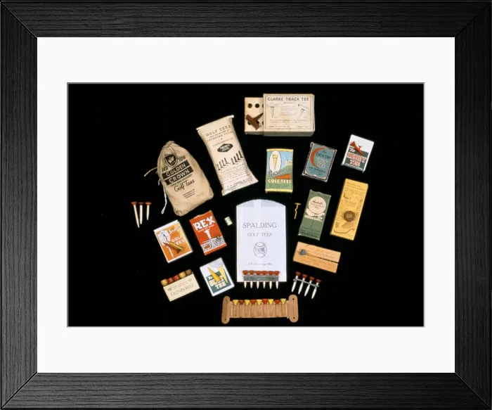 Framed Print : Golf tees, mainly American, 1915-1930 Framed Print : Golf tees, mainly American, 1915-1930