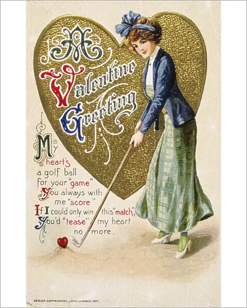 Embossed valentine card, Germany, c1911