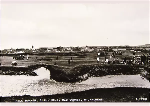 Hell Bunker, 14th hole, Old Course, St Andrews, c1910