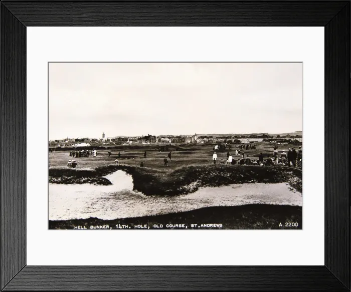 Framed Print : Hell Bunker, 14th hole, Old Course, St Andrews, c1910 Framed Print : Hell Bunker, 14th hole, Old Course, St Andrews, c1910