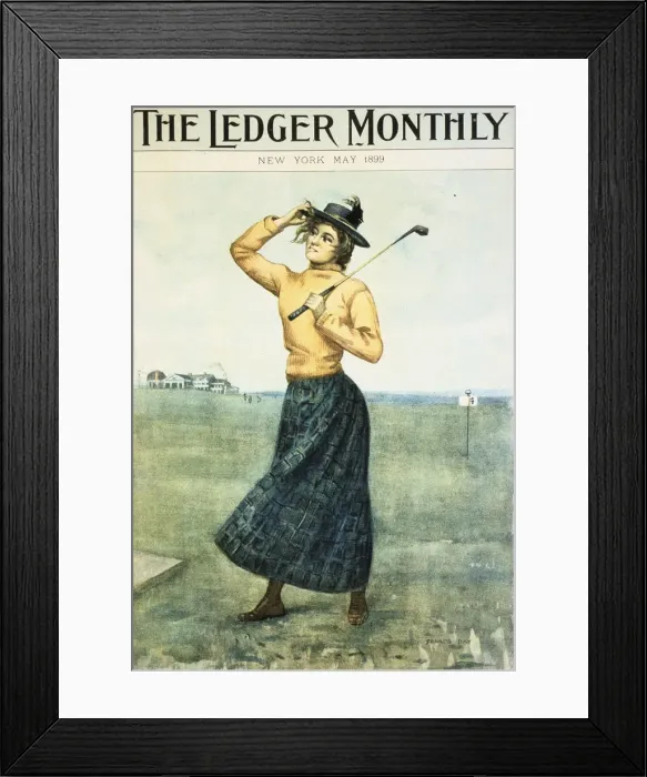Framed Print : Cover of The Ledger Monthly, American, 1899 Framed Print : Cover of The Ledger Monthly, American, 1899