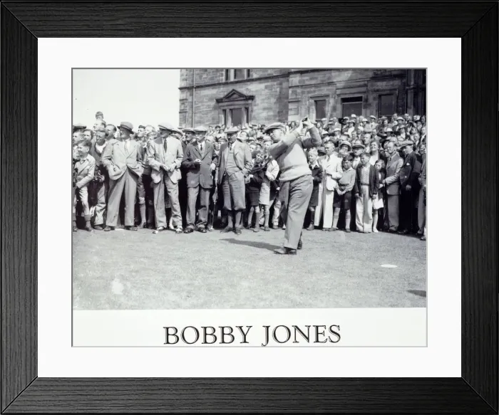 Framed Print : Bobby Jones teeing off, c1920s