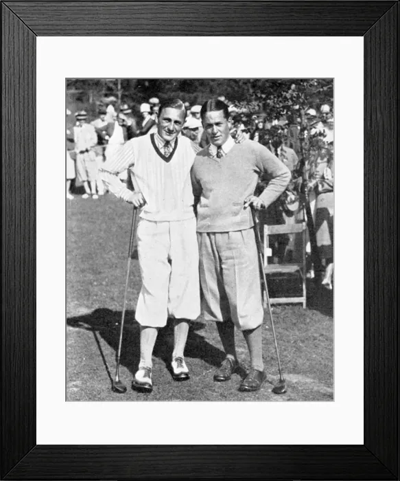 Framed Print : Bobby Jones and fellow golfer, c1920s Framed Print : Bobby Jones and fellow golfer, c1920s