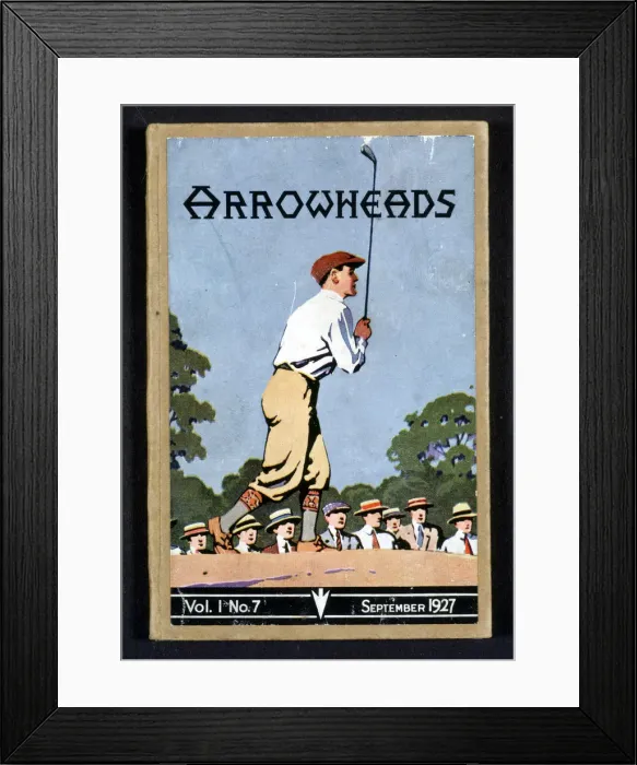 Framed Print : Arrowheads, magazine cover, Sandwich, 1927 Framed Print : Arrowheads, magazine cover, Sandwich, 1927