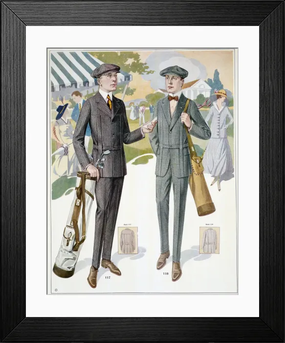 Framed Print : Golfing fashions, c1910s Framed Print : Golfing fashions, c1910s