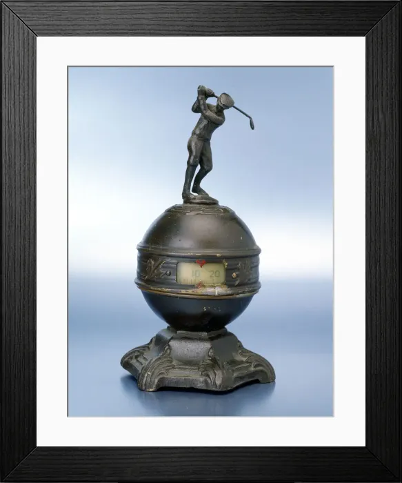 Framed Print : Statuette of golfer, c1910 Framed Print : Statuette of golfer, c1910