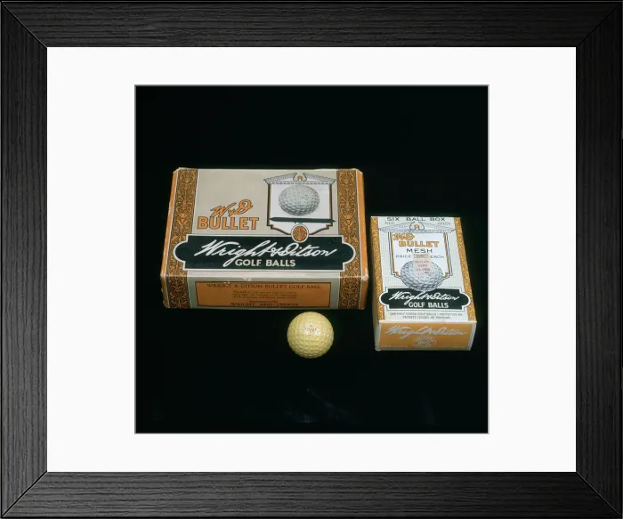 Framed Print : W and D Bullet Mesh, Wright and Didson boxes of golf balls, c1900 Framed Print : W and D Bullet Mesh, Wright and Didson boxes of golf balls, c1900