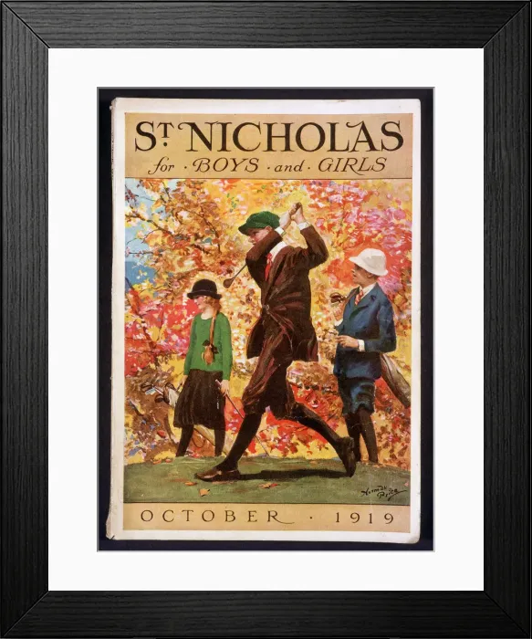 Framed Print : St Nicholas, for Boys and Girls, cover, October 1919 Framed Print : St Nicholas, for Boys and Girls, cover, October 1919