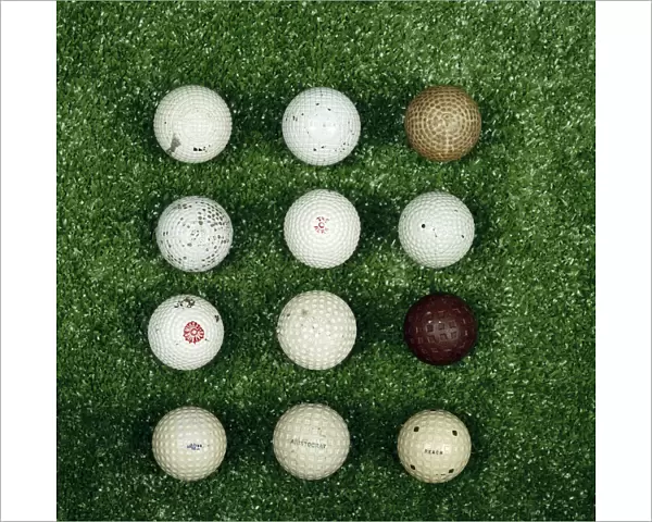Selection of golf balls, late 19th- early 20th century. Artist: Spalding