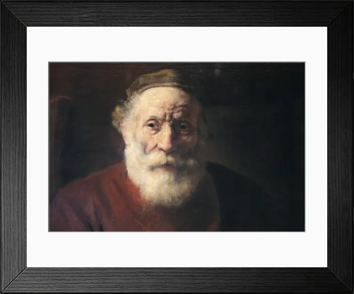 Framed Print : Portrait of an Old Man in Red, 17th century. Artist: Rembrandt Harmensz van Rijn Framed Print : Portrait of an Old Man in Red, 17th century. Artist: Rembrandt Harmensz van Rijn