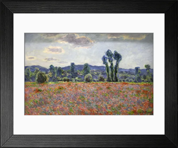 Framed Print : Poppy Field, 1887. Artist: Claude Monet Framed Print : Poppy Field, 1887. Artist: Claude Monet
