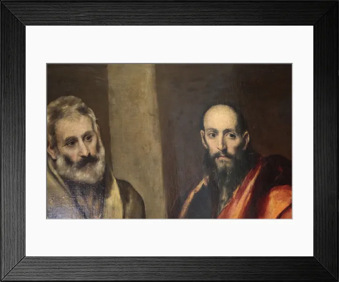 Framed Print : Saints Peter and Paul, c1587-c1592. Artist: El Greco Framed Print : Saints Peter and Paul, c1587-c1592. Artist: El Greco
