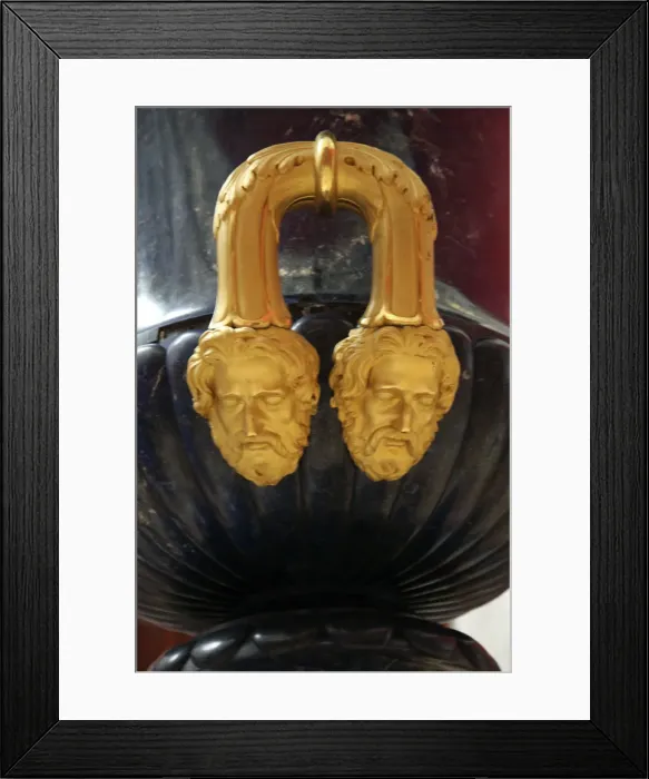 Framed Print : Lapis lazuli and gilt-bronze vase, Ekaterinburg faceting factory, Russia, 1845. Artist: Ekaterinburg faceting factory Framed Print : Lapis lazuli and gilt-bronze vase, Ekaterinburg faceting factory, Russia, 1845. Artist: Ekaterinburg faceting factory