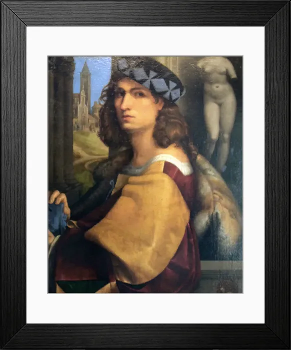 Framed Print : Portrait of a Man, (Self-portrait), 1512. Artist: Domenico Capriolo Framed Print : Portrait of a Man, (Self-portrait), 1512. Artist: Domenico Capriolo
