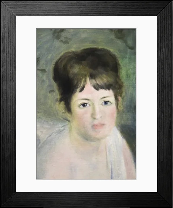 Framed Print : Head of a Woman, c1876. Artist: Pierre-Auguste Renoir Framed Print : Head of a Woman, c1876. Artist: Pierre-Auguste Renoir