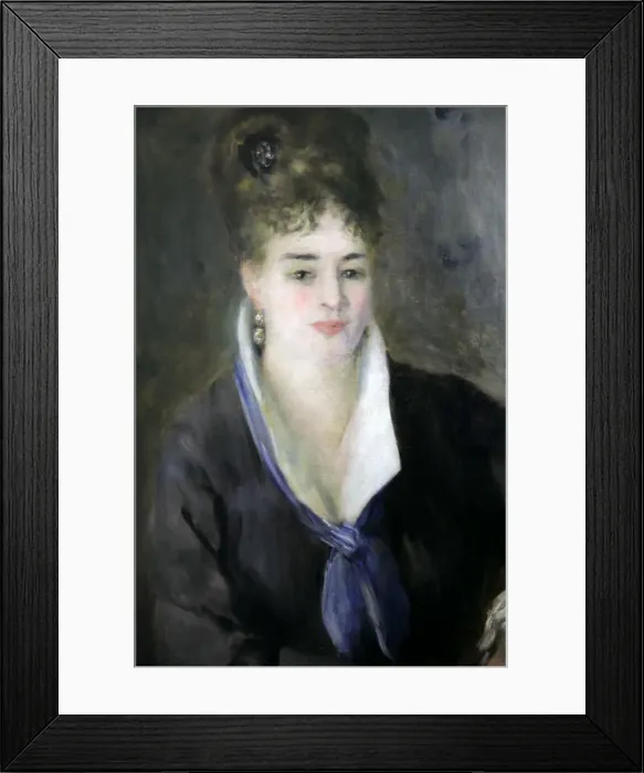Framed Print : Lady in Black, 1876. Artist: Pierre-Auguste Renoir Framed Print : Lady in Black, 1876. Artist: Pierre-Auguste Renoir
