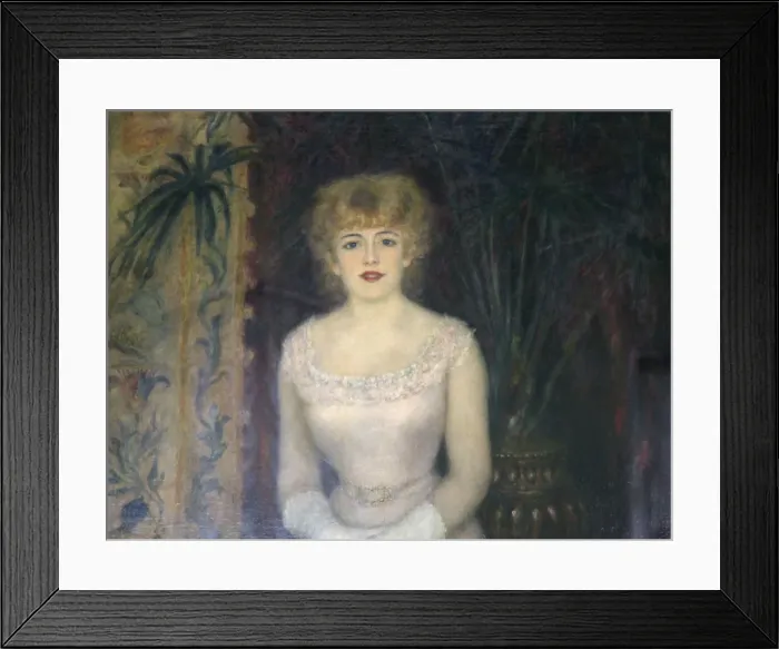 Framed Print : Portrait of the Actress Jeanne Samary, 1878. Artist: Pierre-Auguste Renoir Framed Print : Portrait of the Actress Jeanne Samary, 1878. Artist: Pierre-Auguste Renoir