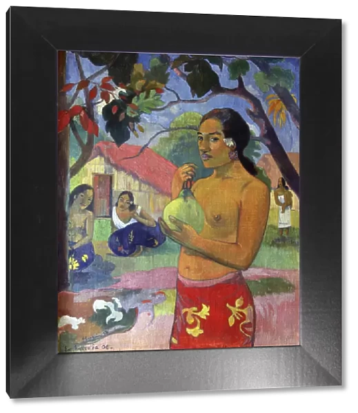 Eu haere ia oe (Woman Holding a Fruit. Where Are You Going?), 1893. Artist: Paul Gauguin
