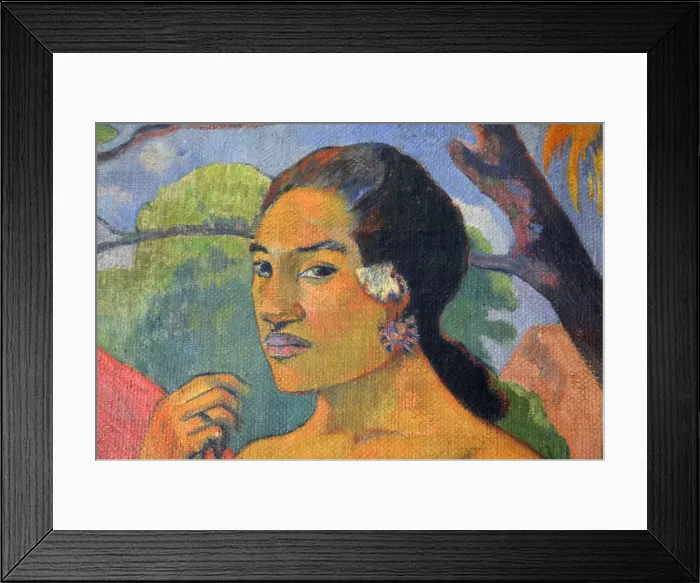 Framed Print : Eu haere ia oe (Woman Holding a Fruit. Where Are You Going?), 1893. Artist: Paul Gauguin Framed Print : Eu haere ia oe (Woman Holding a Fruit. Where Are You Going?), 1893. Artist: Paul Gauguin