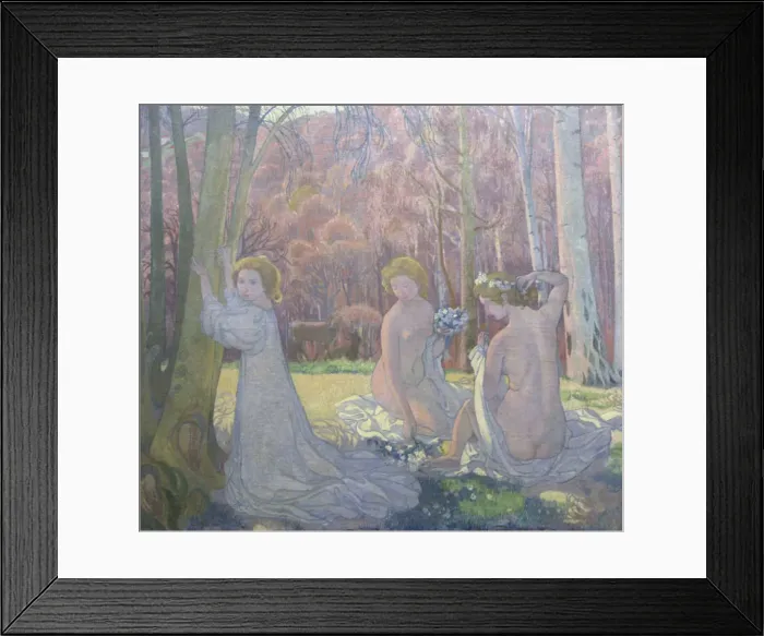 Framed Print : Figures in a Spring Landscape (Sacred Grove), 1897. Artist: Maurice Denis Framed Print : Figures in a Spring Landscape (Sacred Grove), 1897. Artist: Maurice Denis