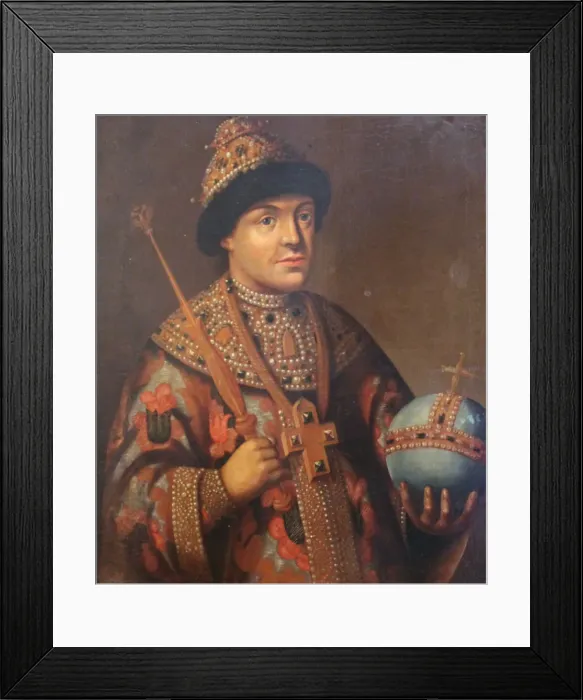 Framed Print : Portrait of Tsar Feodor Alexeyevich, first half of 19th century Framed Print : Portrait of Tsar Feodor Alexeyevich, first half of 19th century