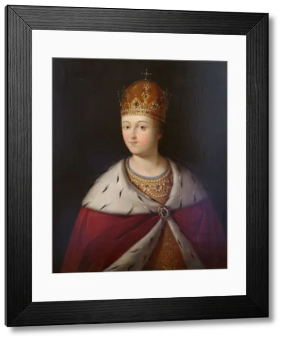 Framed Print : Portrait of the Regent Sofia Alexeyevna, first half of 19th century Framed Print : Portrait of the Regent Sofia Alexeyevna, first half of 19th century