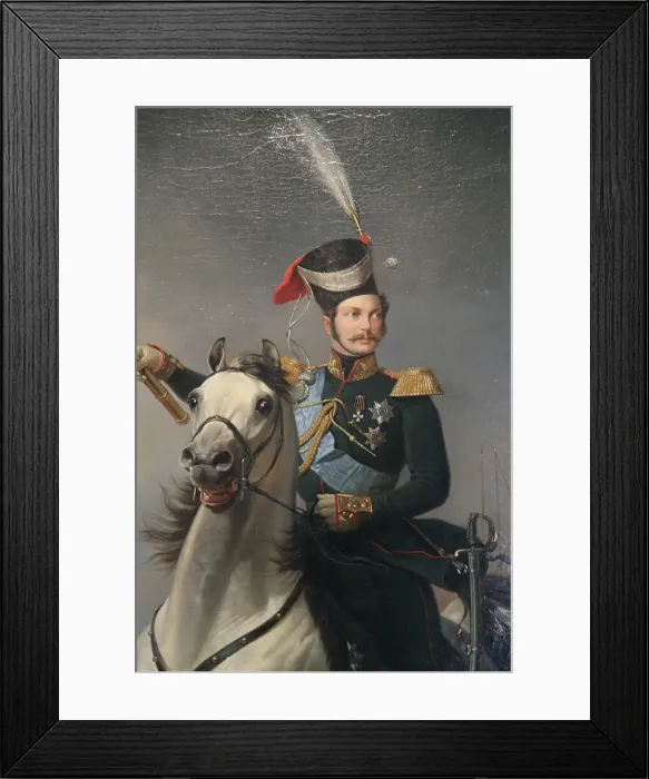 Framed Print : Portrait of the Tsesarevich Alexander Nikolaevich on Horseback, 1850s. Artist: Egor Botman Framed Print : Portrait of the Tsesarevich Alexander Nikolaevich on Horseback, 1850s. Artist: Egor Botman
