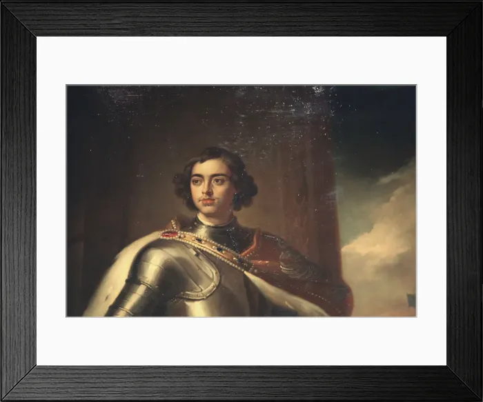 Framed Print : Portrait of Peter the Great, mid 19th century. Artist: Enrico Belli Framed Print : Portrait of Peter the Great, mid 19th century. Artist: Enrico Belli